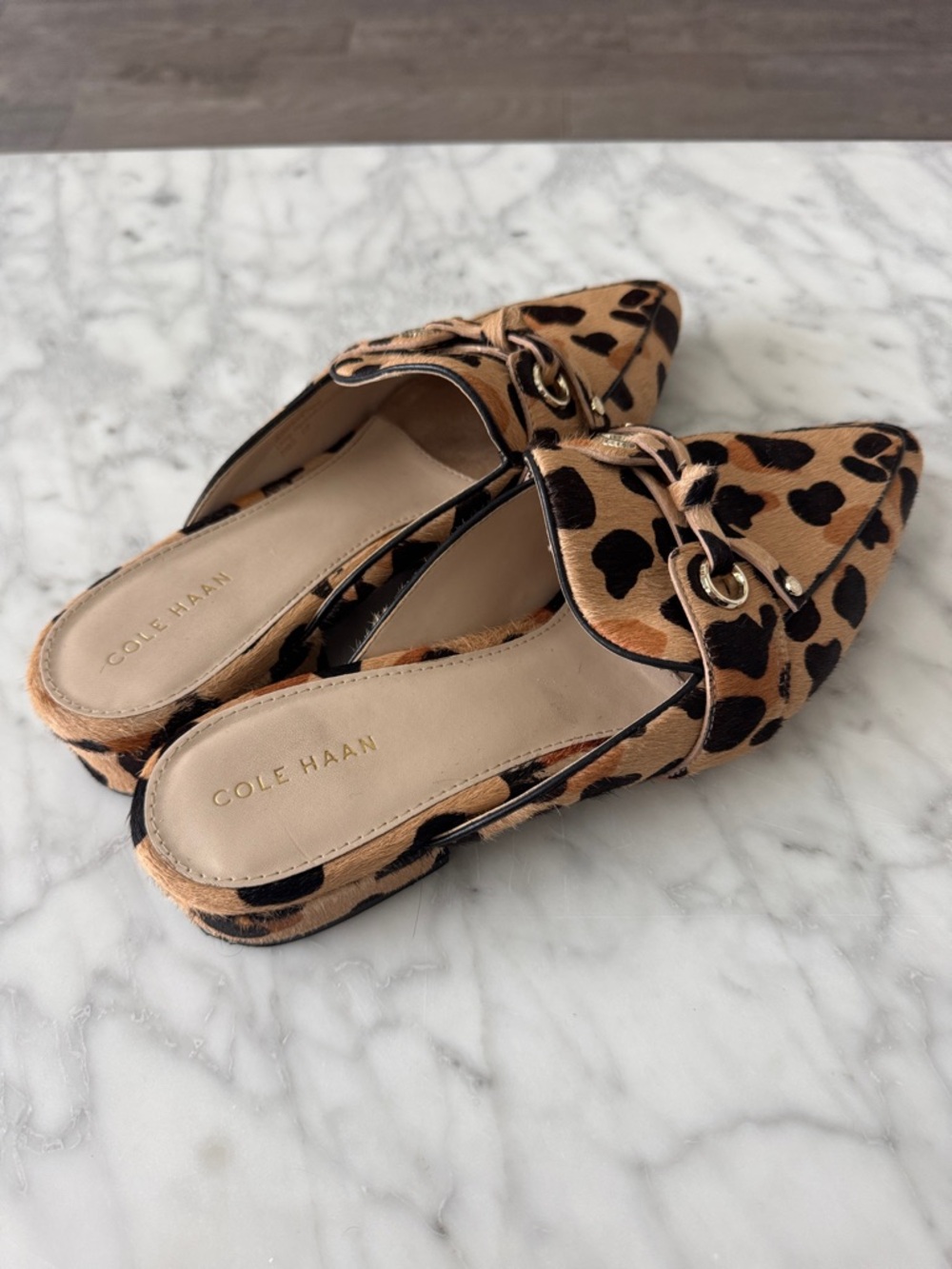 🌼COLE HAAN🌼 Piper Leopard-Print Pointed Mule, Size 8 - Picture 5 of 8